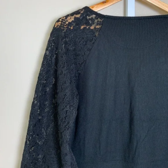 Anthropologie Lace-Sleeve Sweater Top - Picture 16 of 16